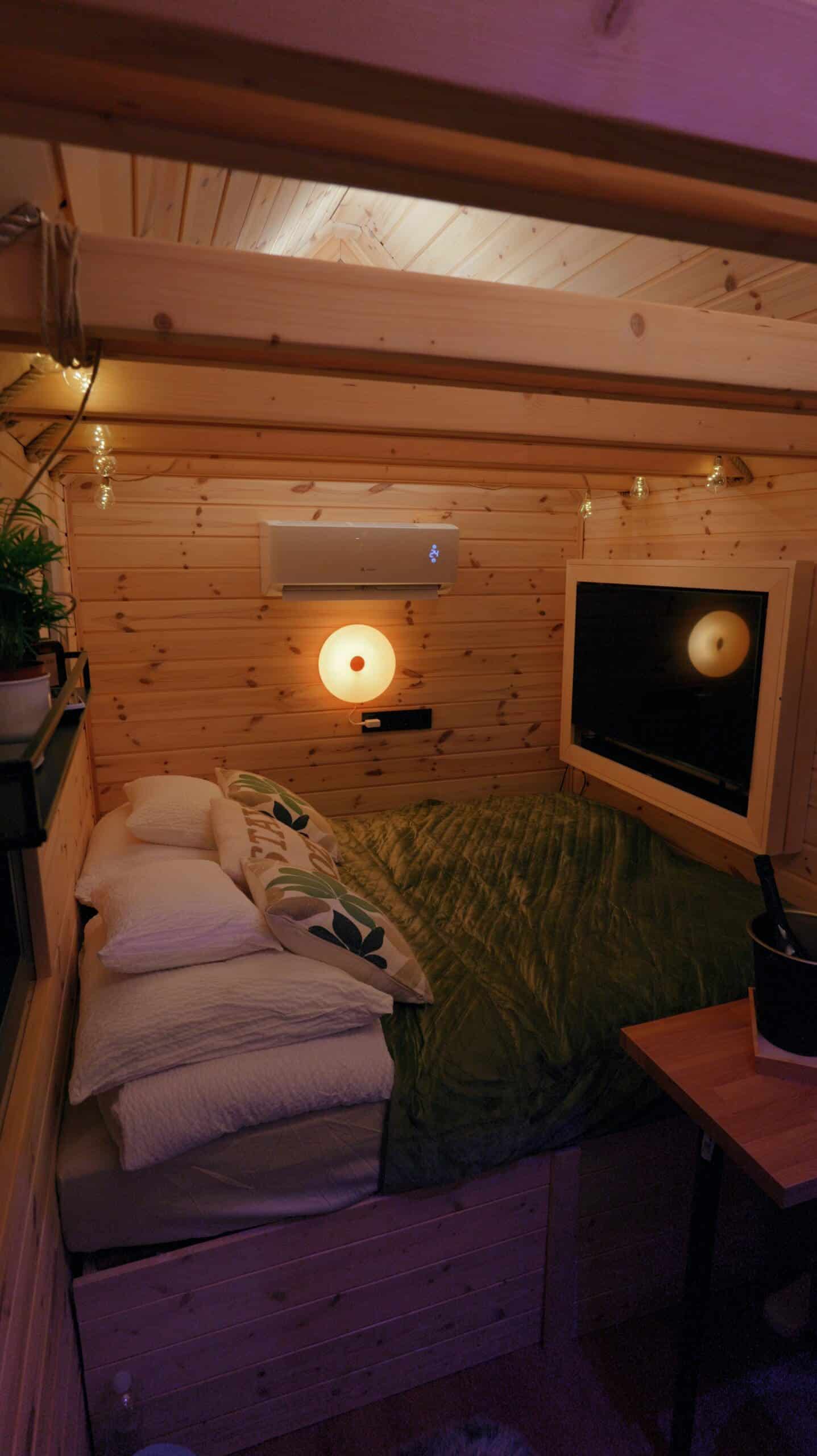 Cozy Glamping fa vendégház hálószobája