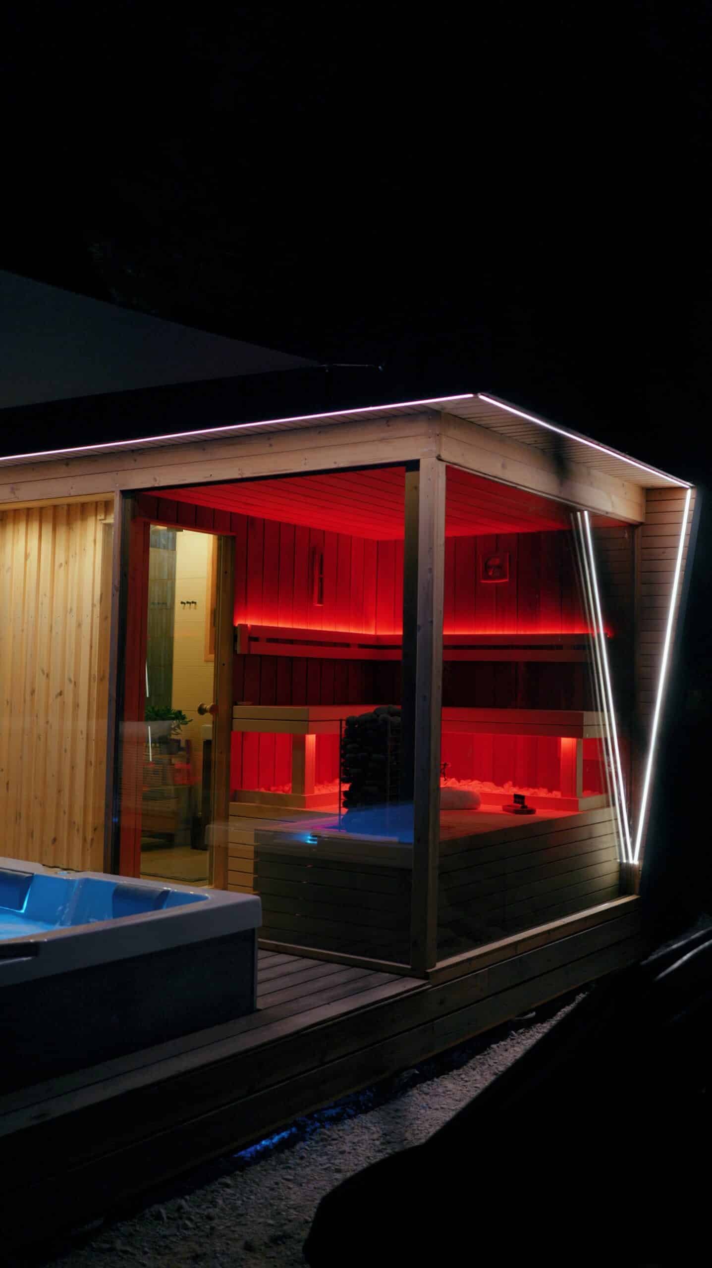 Cozy Glamping fa vendégház üvegfalú szaunával és jacuzzival